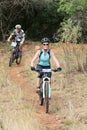 Women enjoying outdoors ride at Mountain Bike Race